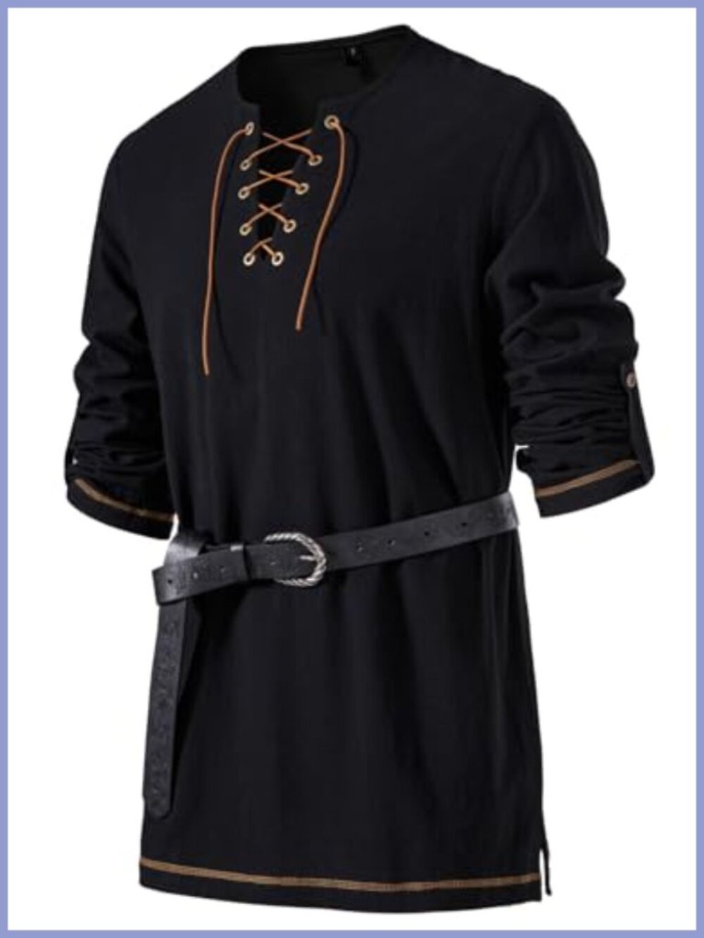 100% Cotton Vintage Renaissance Tunic Shirt Cosplay Costume